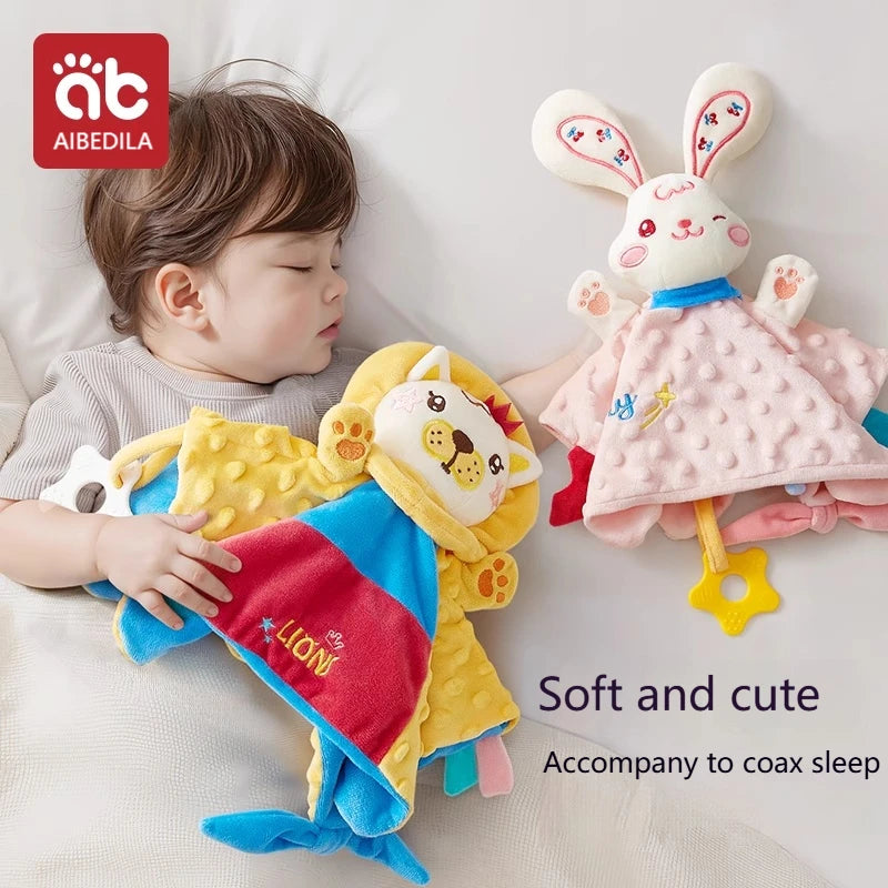 Baby Cotton Muslin Comforter Blanket Soft Newborn Sleeping Dolls Kids Fashion Sleep Toy Soothe Appease Bean Velvet Towel Bibs