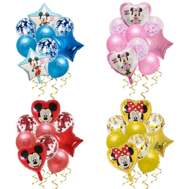 Ballons Anniversaire Bébé Disney Mickey Minnie Kit Photo Fête