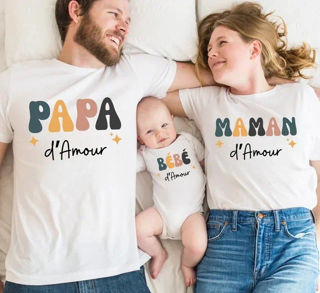 Body “Bébé d'Amour” – Famille Assortie Rétro™