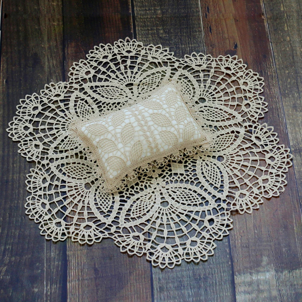 Set Macramé Bohème Beige – Accessoire Pose Nouveau-Né™